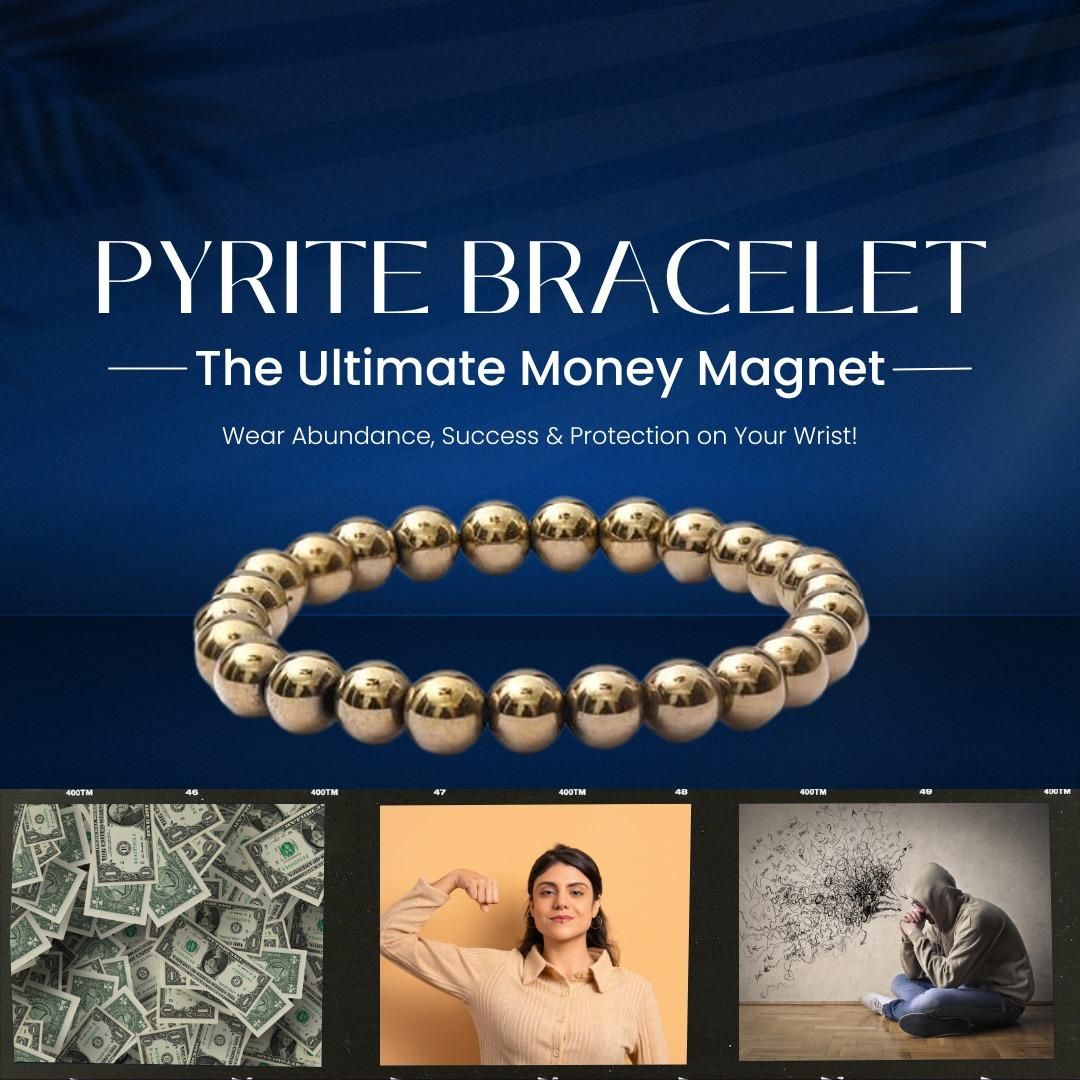 Golden Pyrite Bracelet -Golden Energy for Wealth, Health, and Success